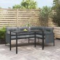 vidaXL Tavolo da Pranzo da Giardino Antracite 110x54x70 cm Acciaio vidaXL Tavolo da Pranzo da Giardino Antracite 110x54x70 cm Acciaio