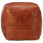 vidaXL Pouf Tanno 40x40x40 cm in Vera Pelle di Capra vidaXL Pouf Tanno 40x40x40 cm in Vera Pelle di Capra