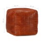 vidaXL Pouf Tanno 40x40x40 cm in Vera Pelle di Capra vidaXL Pouf Tanno 40x40x40 cm in Vera Pelle di Capra
