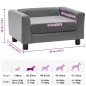 vidaXL Divano per Cani Grigio 60x43x30 cm in Peluche e Similpelle vidaXL Divano per Cani Grigio 60x43x30 cm in Peluche e Similpelle