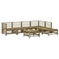 vidaXL Set Salotto da Giardino 7 pz in Legno Impregnato di Pino vidaXL Set Salotto da Giardino 7 pz in Legno Impregnato di Pino