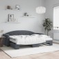 vidaXL Divano Letto Estraibile Materassi Grigio Scuro 80x200cm Velluto vidaXL Divano Letto Estraibile Materassi Grigio Scuro 80x200cm Velluto