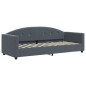 vidaXL Divano Letto Estraibile Materassi Grigio Scuro 80x200cm Velluto vidaXL Divano Letto Estraibile Materassi Grigio Scuro 80x200cm Velluto
