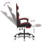Sedia da Gaming Girevole Poggiapiedi Nero e Rosso Similpelle Sedia da Gaming Girevole Poggiapiedi Nero e Rosso Similpelle