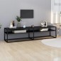 vidaXL Mobile Porta TV Marmo Nero 180x40x40,5 cm in Vetro Temperato vidaXL Mobile Porta TV Marmo Nero 180x40x40,5 cm in Vetro Temperato