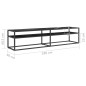 vidaXL Mobile Porta TV Marmo Nero 180x40x40,5 cm in Vetro Temperato vidaXL Mobile Porta TV Marmo Nero 180x40x40,5 cm in Vetro Temperato