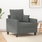 vidaXL Poltrona Grigio Scuro 60 cm in Tessuto vidaXL Poltrona Grigio Scuro 60 cm in Tessuto