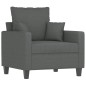 vidaXL Poltrona Grigio Scuro 60 cm in Tessuto vidaXL Poltrona Grigio Scuro 60 cm in Tessuto