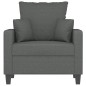 vidaXL Poltrona Grigio Scuro 60 cm in Tessuto vidaXL Poltrona Grigio Scuro 60 cm in Tessuto
