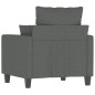 vidaXL Poltrona Grigio Scuro 60 cm in Tessuto vidaXL Poltrona Grigio Scuro 60 cm in Tessuto