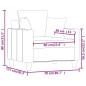 vidaXL Poltrona Grigio Scuro 60 cm in Tessuto vidaXL Poltrona Grigio Scuro 60 cm in Tessuto