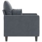 vidaXL Poltrona Grigio Scuro 60 cm Velluto vidaXL Poltrona Grigio Scuro 60 cm Velluto