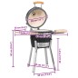 vidaXL Griglia Barbecue Kamado Affumicatore in Ceramica 81 cm vidaXL Griglia Barbecue Kamado Affumicatore in Ceramica 81 cm