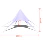 vidaXL Gazebo padiglione tenda da giardino a stella esagonale 12m