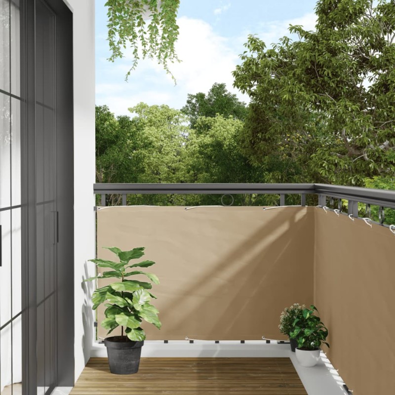 vidaXL Paravento da Balcone in Tessuto Oxford 90x400 cm Beige vidaXL Paravento da Balcone in Tessuto Oxford 90x400 cm Beige
