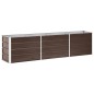 vidaXL Letto Rialzato in Acciaio Zincato 240x40x45 cm Marrone vidaXL Letto Rialzato in Acciaio Zincato 240x40x45 cm Marrone
