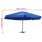 vidaXL Ombrellone da Giardino con Palo in Alluminio 600 cm Azzurro vidaXL Ombrellone da Giardino con Palo in Alluminio 600 cm Azzurro