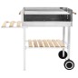 vidaXL Griglia per Barbecue a Carrello XXL Acciaio Inox con 2 Ripiani vidaXL Griglia per Barbecue a Carrello XXL Acciaio Inox con 2 Ripiani