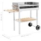 vidaXL Griglia per Barbecue a Carrello XXL Acciaio Inox con 2 Ripiani vidaXL Griglia per Barbecue a Carrello XXL Acciaio Inox con 2 Ripiani