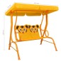 vidaXL Dondolo a Panchina per Bambini Giallo 115x75x110 cm in Tessuto vidaXL Dondolo a Panchina per Bambini Giallo 115x75x110 cm in Tessuto