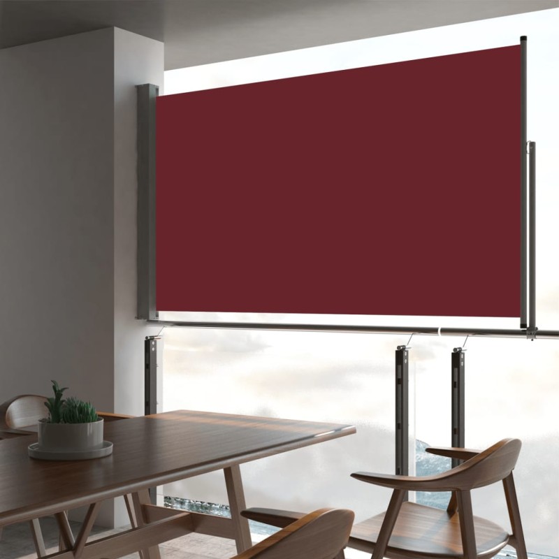 vidaXL Tenda da Sole Laterale Retrattile per Patio 140x300 cm Rossa vidaXL Tenda da Sole Laterale Retrattile per Patio 140x300 cm Rossa