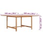 vidaXL Tavolo da Giardino 150x150x76 cm in Legno Massello di Teak vidaXL Tavolo da Giardino 150x150x76 cm in Legno Massello di Teak