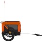 vidaXL Rimorchio da Bici per Animali Arancione e Nero Oxford e Ferro vidaXL Rimorchio da Bici per Animali Arancione e Nero Oxford e Ferro