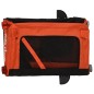 vidaXL Rimorchio da Bici per Animali Arancione e Nero Oxford e Ferro vidaXL Rimorchio da Bici per Animali Arancione e Nero Oxford e Ferro