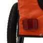 vidaXL Rimorchio da Bici per Animali Arancione e Nero Oxford e Ferro vidaXL Rimorchio da Bici per Animali Arancione e Nero Oxford e Ferro