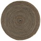 vidaXL Tappeto Lavorato a Mano in Juta Design a Spirale Nero 90 cm vidaXL Tappeto Lavorato a Mano in Juta Design a Spirale Nero 90 cm