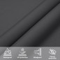 vidaXL Parasole a Vela Oxford Rettangolare 2x2,5 m Antracite vidaXL Parasole a Vela Oxford Rettangolare 2x2,5 m Antracite