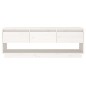 Mobile Porta TV Bianco 110,5x34x40 cm in Legno Massello di Pino Mobile Porta TV Bianco 110,5x34x40 cm in Legno Massello di Pino