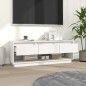 Mobile Porta TV Bianco 110,5x34x40 cm in Legno Massello di Pino Mobile Porta TV Bianco 110,5x34x40 cm in Legno Massello di Pino