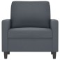 vidaXL Poltrona Grigio Scuro 60 cm Velluto