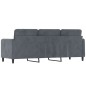 vidaXL Divano a 3 Posti Grigio Scuro 180 cm in Velluto