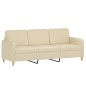 vidaXL Set di Divani 2 pz con Cuscini Crema in Tessuto vidaXL Set di Divani 2 pz con Cuscini Crema in Tessuto