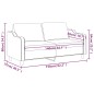 vidaXL Divano a 2 Posti Grigio Scuro 140 cm in Tessuto vidaXL Divano a 2 Posti Grigio Scuro 140 cm in Tessuto