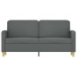 vidaXL Divano a 2 Posti Grigio Scuro 140 cm in Tessuto vidaXL Divano a 2 Posti Grigio Scuro 140 cm in Tessuto