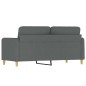 vidaXL Divano a 2 Posti Grigio Scuro 140 cm in Tessuto vidaXL Divano a 2 Posti Grigio Scuro 140 cm in Tessuto