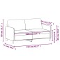 vidaXL Divano a 2 Posti Grigio Scuro 140 cm in Tessuto vidaXL Divano a 2 Posti Grigio Scuro 140 cm in Tessuto