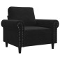 vidaXL Poltrona Nero 60 cm Velluto vidaXL Poltrona Nero 60 cm Velluto
