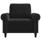 vidaXL Poltrona Nero 60 cm Velluto vidaXL Poltrona Nero 60 cm Velluto