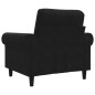 vidaXL Poltrona Nero 60 cm Velluto vidaXL Poltrona Nero 60 cm Velluto