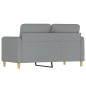 vidaXL Divano a 2 Posti Grigio Chiaro 120 cm in Tessuto vidaXL Divano a 2 Posti Grigio Chiaro 120 cm in Tessuto