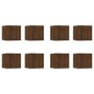 Armadietti TV a Parete 8 pz Rovere Marrone 30,5x30x30 cm Armadietti TV a Parete 8 pz Rovere Marrone 30,5x30x30 cm