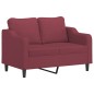 vidaXL Set di Divani 3 pz con Cuscini Rosso Vino in Tessuto vidaXL Set di Divani 3 pz con Cuscini Rosso Vino in Tessuto
