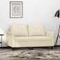 vidaXL Divano a 2 Posti Crema 120 cm in Similpelle vidaXL Divano a 2 Posti Crema 120 cm in Similpelle