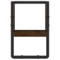 vidaXL Mensola a Parete con Asta Rovere Marrone 20x25x30 cm