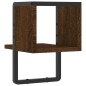 vidaXL Mensola a Parete con Asta Rovere Marrone 20x25x30 cm