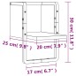 vidaXL Mensola a Parete con Asta Rovere Marrone 20x25x30 cm